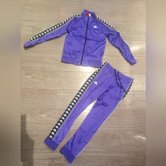 Kappa Pants - Worn once, purple kappa track suit size small perfect condition